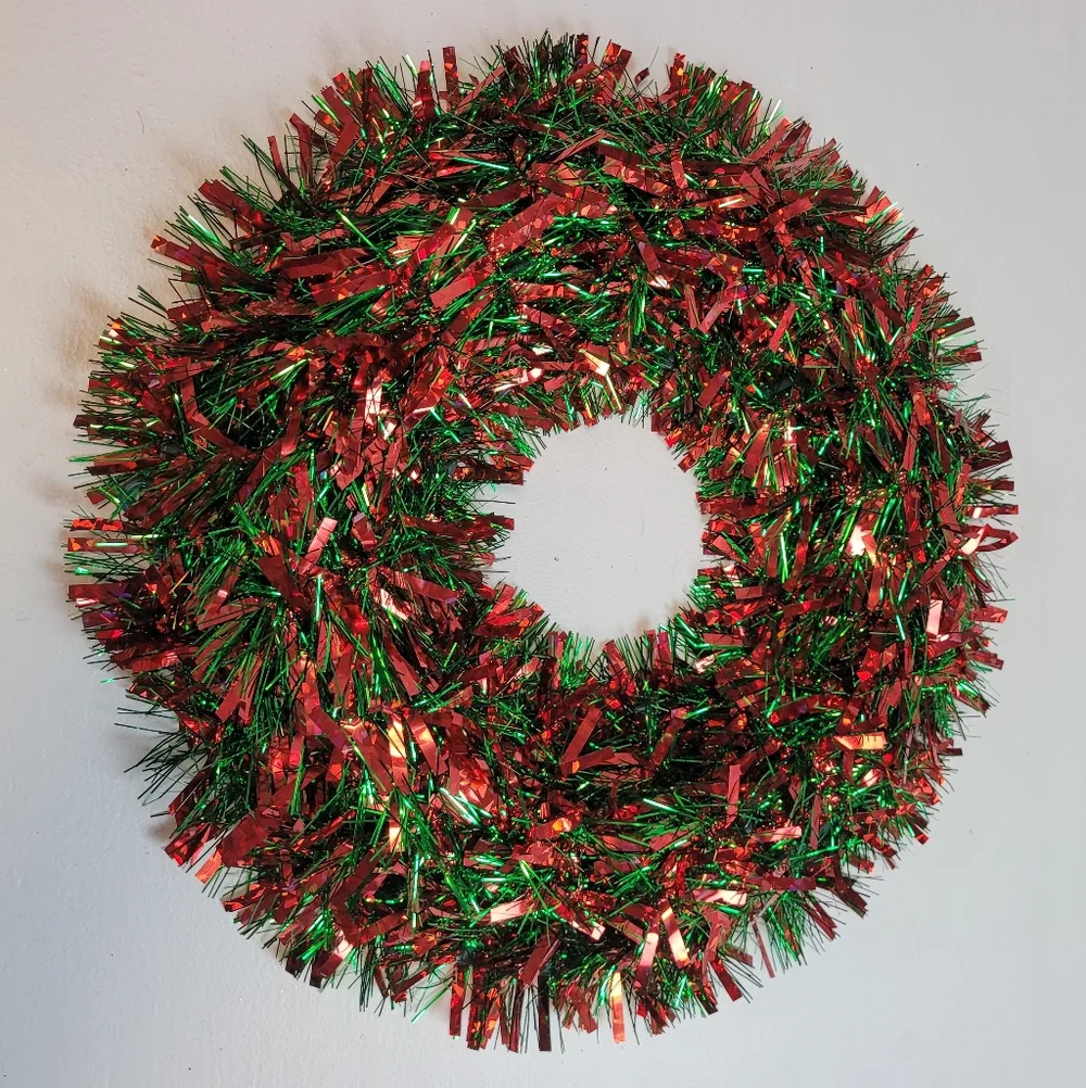 Festive Red and Green Holiday Wreath